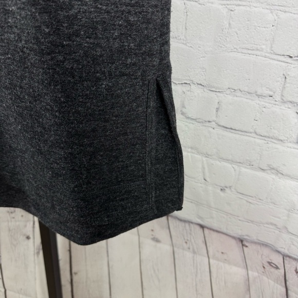 Madewell Charcoal Gray Knit Popover Deep Plunging V-Neck Sweater Size Small - Picture 4 of 5